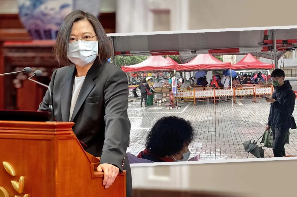 【內幕】難忍國人苦排快篩、冒雨等PCR　蔡英文防疫會議首要參詳「安民心」