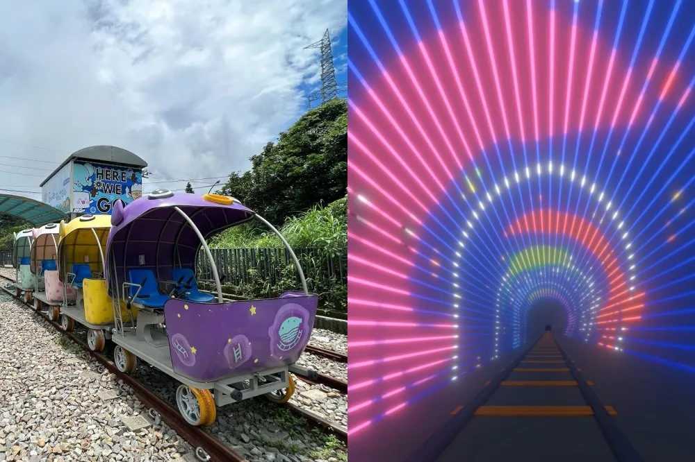 深澳鐵道自行車回來了！「全新光隧道」絢麗亮相　夏季限定夜騎時段開放預訂