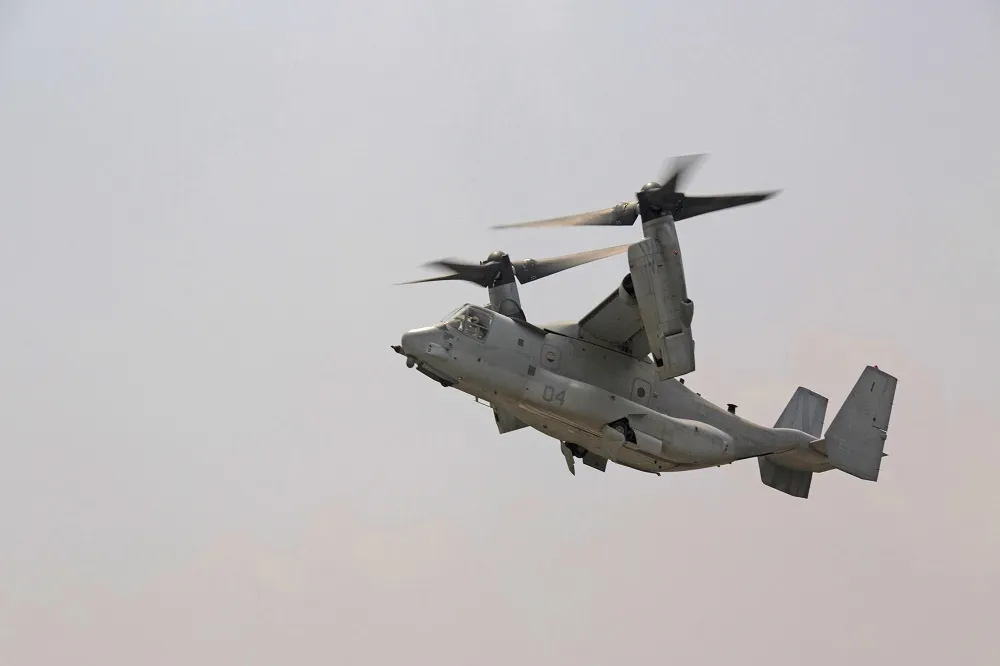 美軍MV-22B魚鷹機墜毀南加州沙漠　機上5人傳有4人罹難