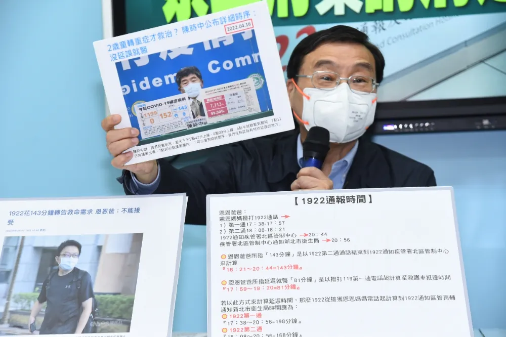 1922消失的143分鐘去哪了？　藍委：陳時中和蔡政府應扛起責任