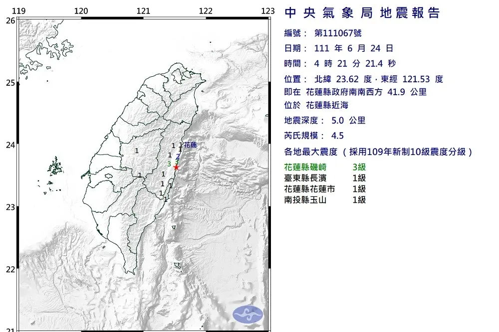 花蓮620強震餘震不斷　學者憂觸發「海溝型地震」時間點曝