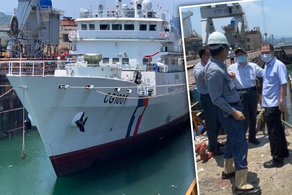 【失誤3次後】台船新建千噸級巡防艦　進塢坐墩順利完成