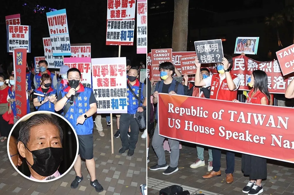 裴洛西訪台！飯店外統、獨團體各自表態　警政署長黃明昭親坐鎮