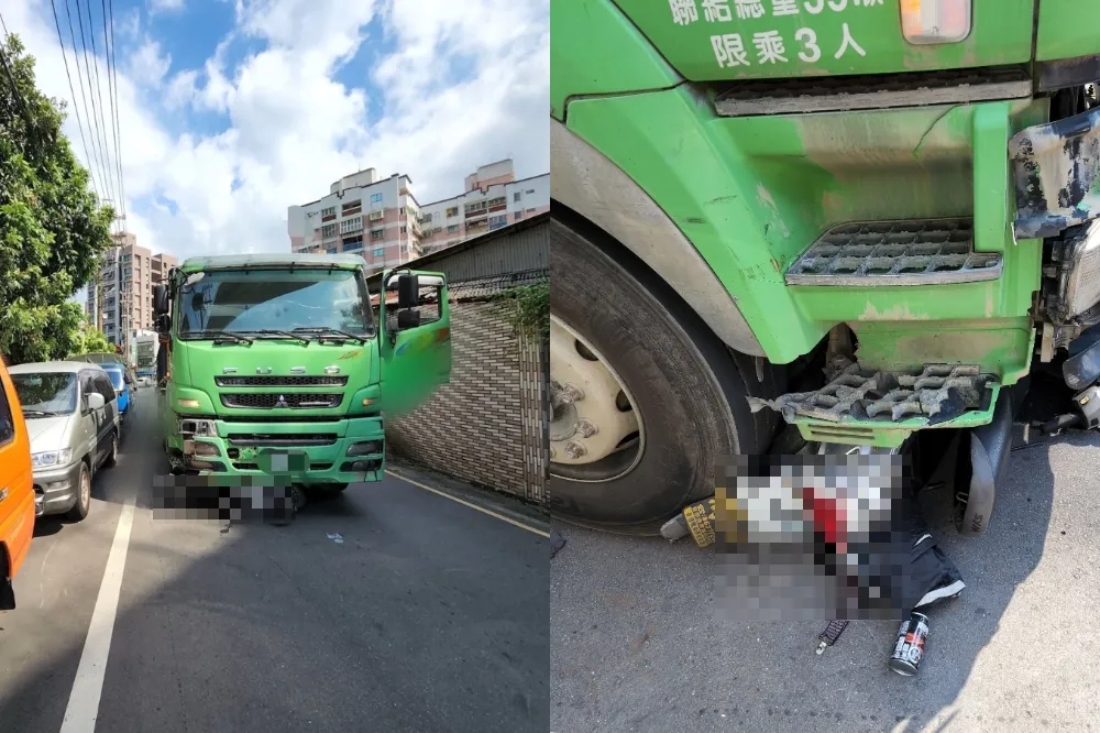 超可怕！砂石車「殺人式右轉」未減速　騎士遭擦撞命喪輪下