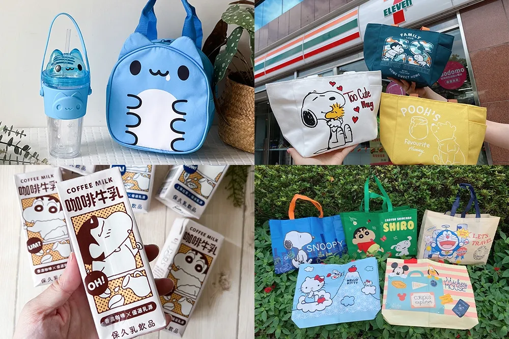 7-11「卡通明星」60 款新品登場！小熊維尼、咖波都有　蠟筆小新環保袋只要 49 元