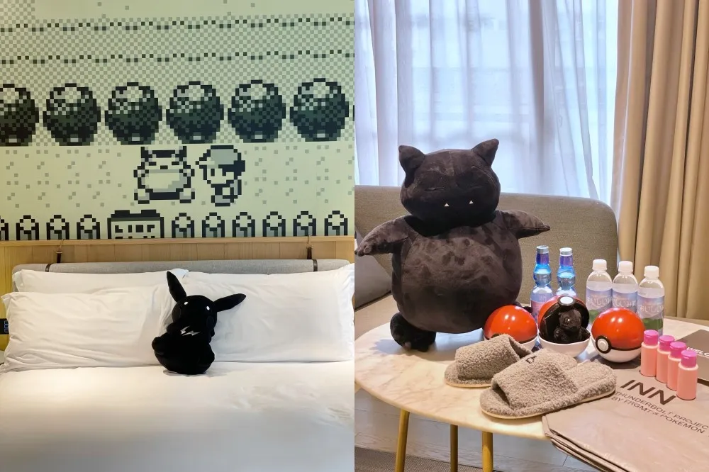 【有片】台北金普頓大安酒店「黑魂寶可夢」主題房搶先看！入住收服皮卡丘、卡比獸玩偶與精靈球　限定推藤原浩聯名周邊