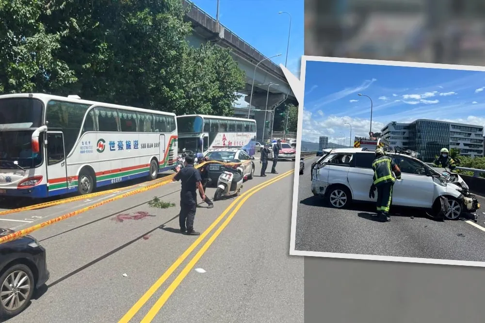 國道一號離奇車禍　汐五高架2車相撞、駕駛竟墜落高架身亡