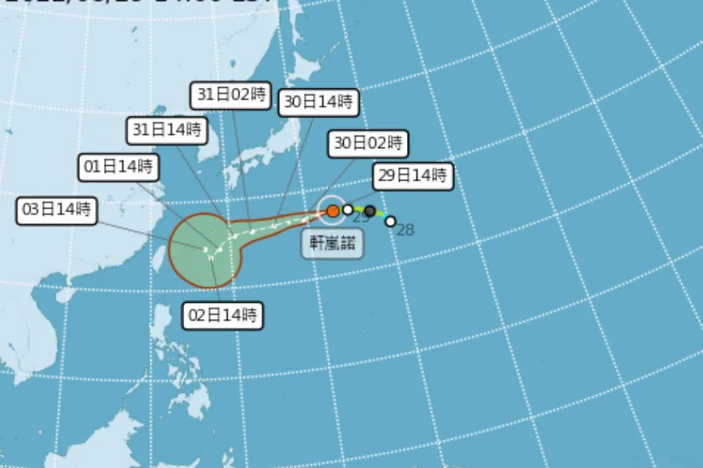 「軒嵐諾」增強為中颱！撲北台機率大增　周三起恐變天