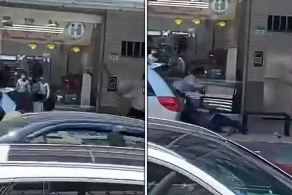 男不滿被分手當街壓倒女友持刀狂刺　路人拿傘營救被讚爆
