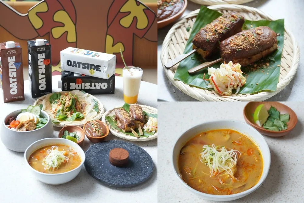米其林綠星「小小樹食」聯名 OATSIDE 燕麥奶！「沙嗲烤臭豆腐串」等南洋風料理期間限定美味上桌