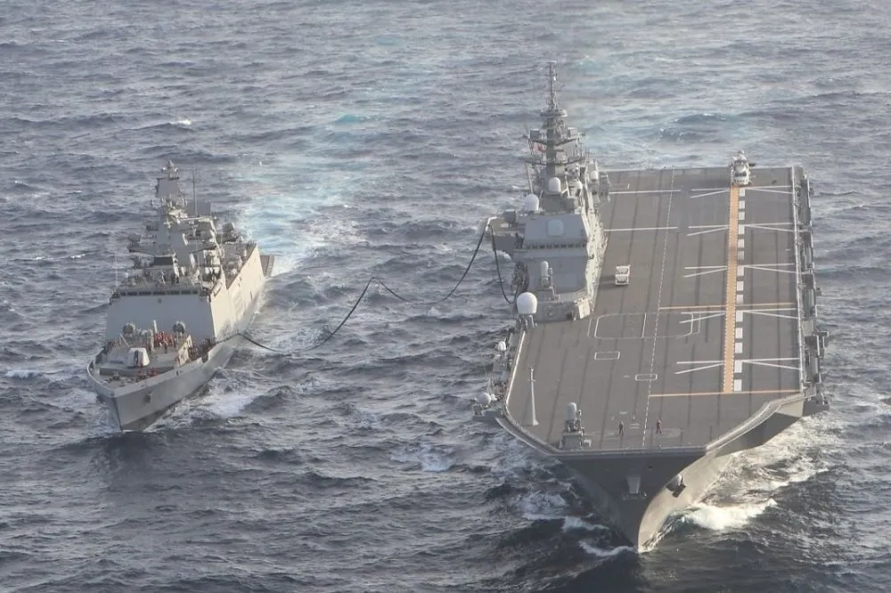 日本準航母「出雲號」與印度海上聯演　抗衡中國擴張野心