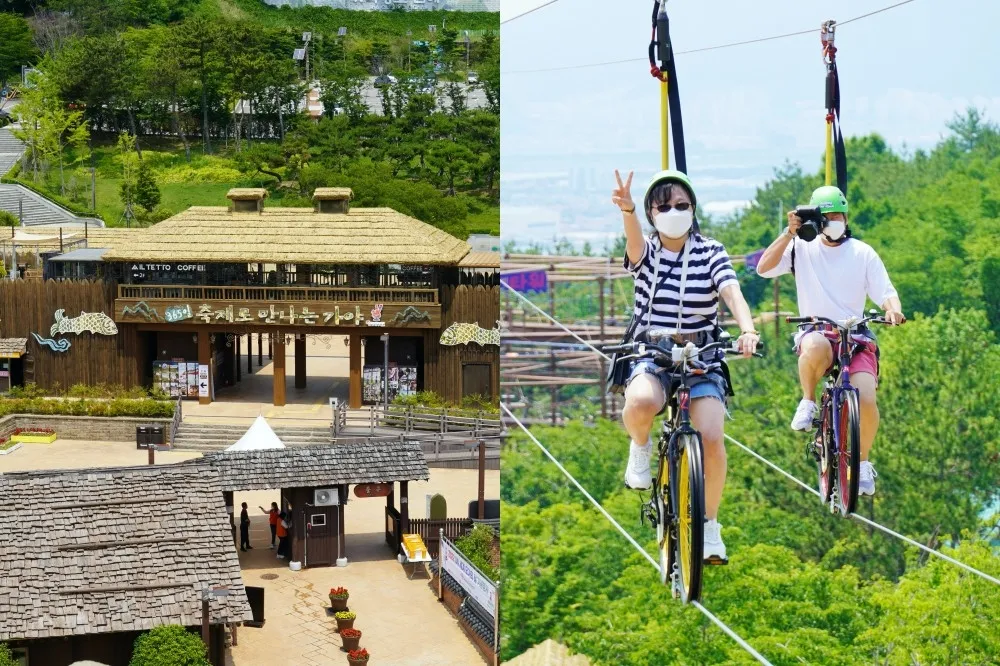 【韓國景點直擊】金海加耶主題公園「22 米高空腳踏車」超刺激！加耶王國塗鴉秀精彩必看