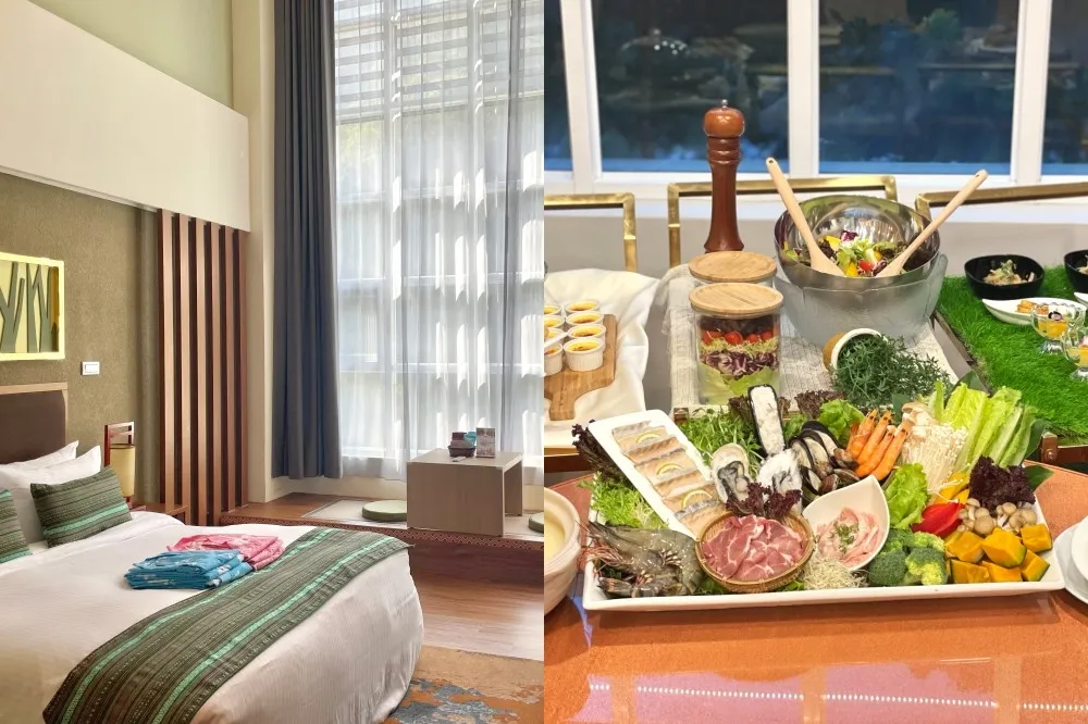 【有片】谷關統一渡假村夢幻五行湯、客房獨立湯池療癒溫泉控！秋冬限定「鱘龍魚海陸牛奶火鍋」美味上桌
