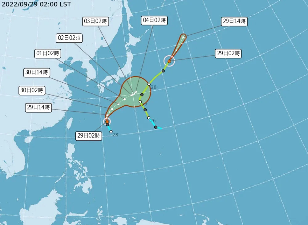 雙颱北漂增不確定性！秋老虎發威飆高溫　下周有雨轉濕涼