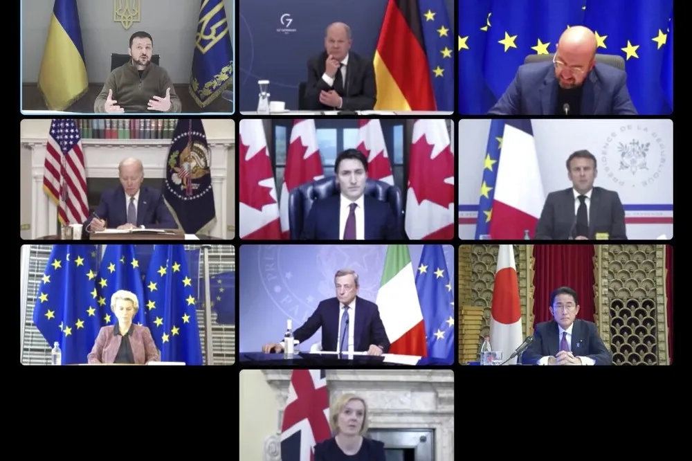 G7領袖向澤倫斯基承諾力挺烏克蘭　譴責普丁犯下戰爭罪將被究責