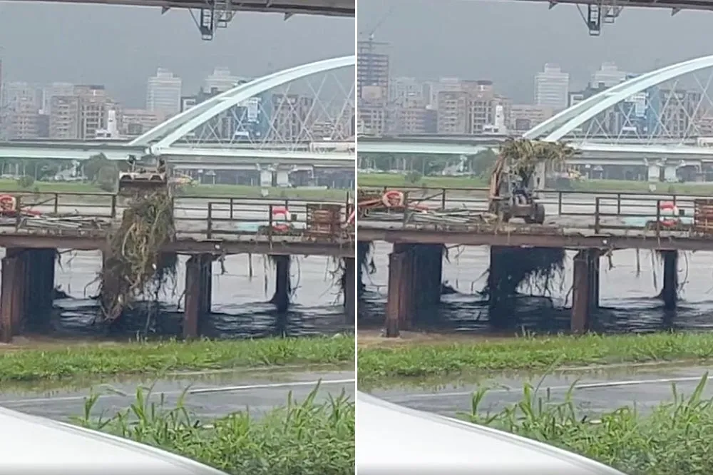 抓到了！工程承包商將整車廢棄物丟入基隆河　北市府將開罰