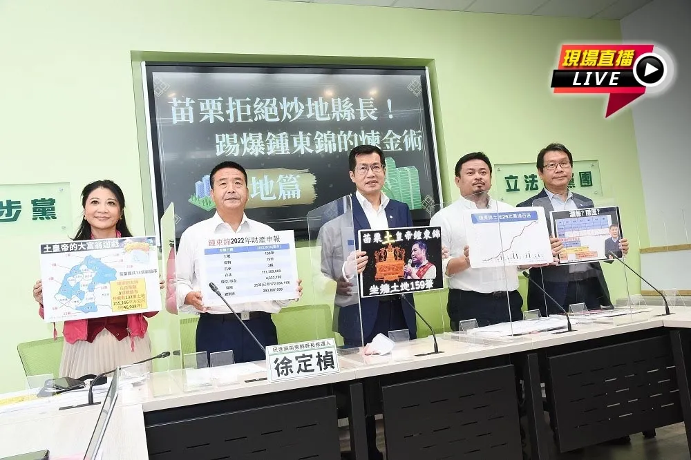綠營踢爆鍾東錦土地煉金術　批財產近3億還敢自稱庶民