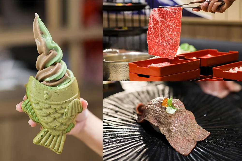 【有片】吃到年底！和牛涮「抹茶鯛魚燒霜淇淋」吃到飽　限店再享「鮭魚卵和牛握壽司」超過癮