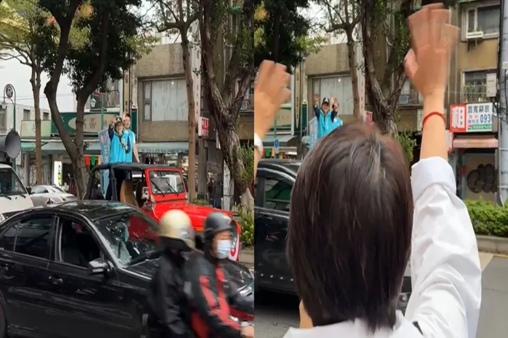 掃街巧遇！黃珊珊興奮揮手喊加油　王世堅回應：我虧欠妳