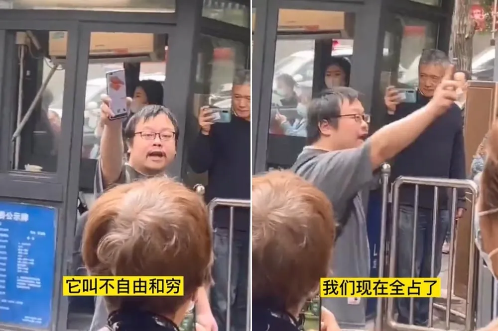 【抗議片】「重慶超人哥」當街痛斥防疫引共鳴　怒嗆「不自由和窮我們全占了」
