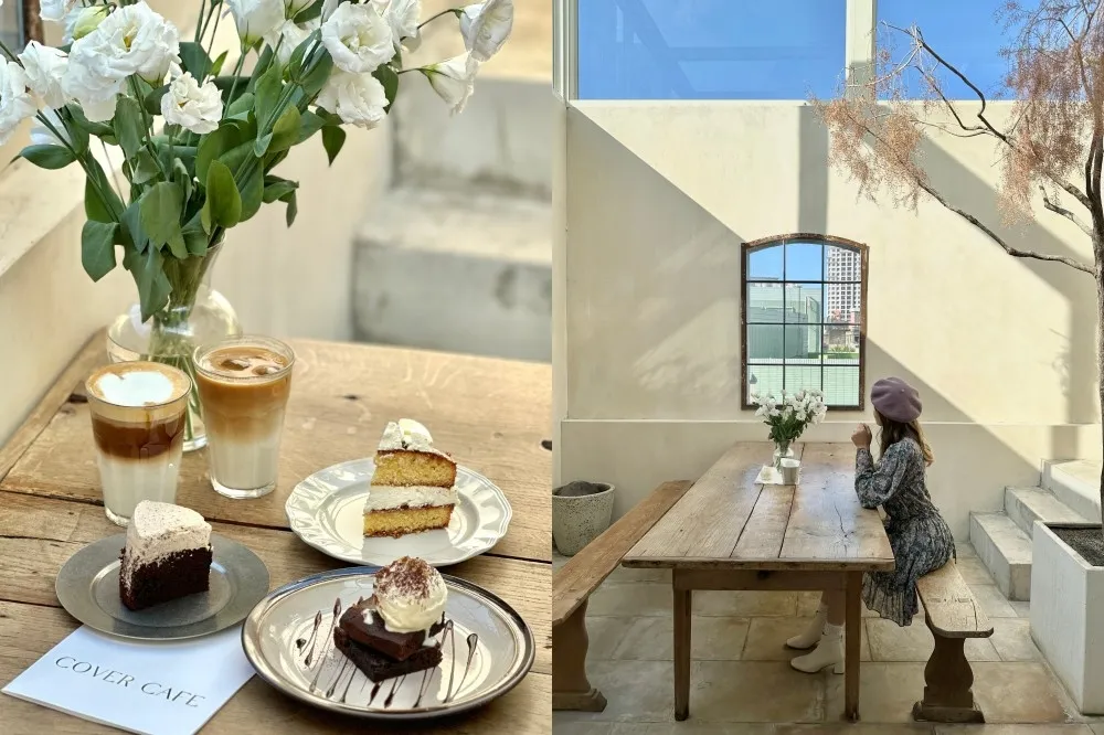 新竹咖啡廳「COVER CAFE」歐式、韓風一次滿足！激推「4 樓玻璃天窗座位」一秒置身法國