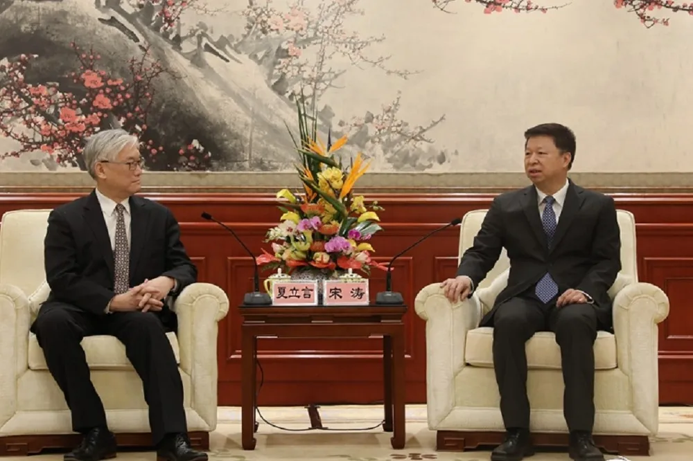 【夏立言訪中】國台辦主任：秉持兩岸一家親理念交流　國民黨：九二共識、一中各表立場不變
