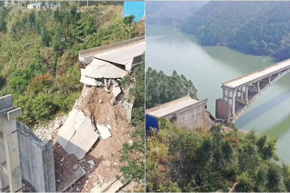 【豆腐渣工程】廣西賀州市興建跨江大橋斥資逾1400萬人民幣　通車僅8年便橋面坍塌