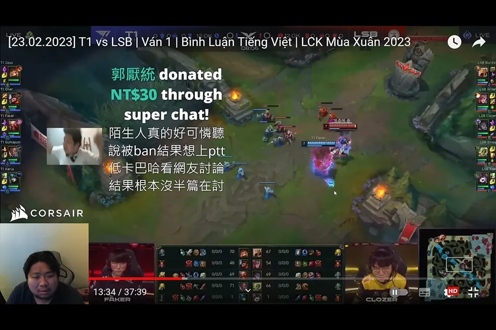 肥克覆盤 LCK？《英雄聯盟》Faker 連兩把選出酒桶中路，引來自費選手統神（金牌）大談操作