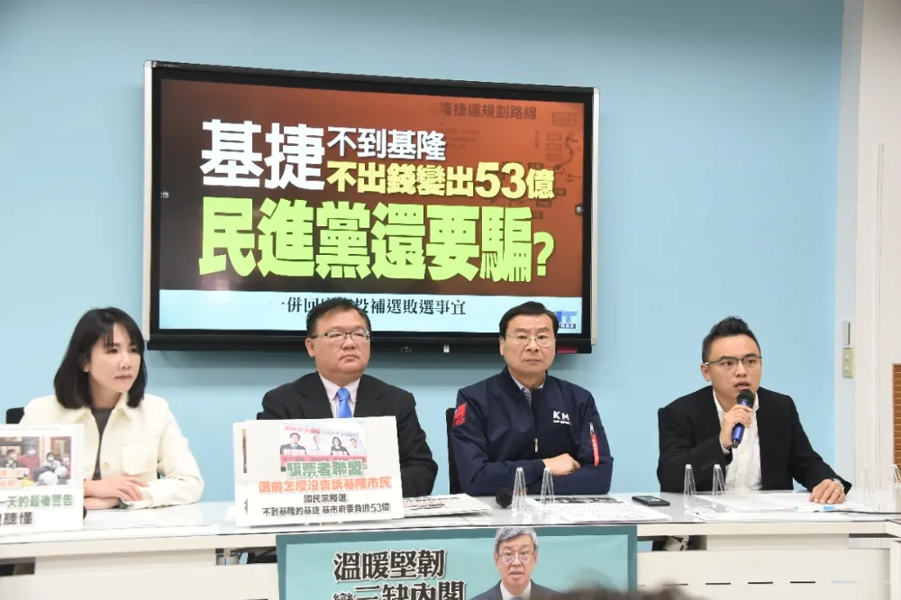 基市府分擔費暴增40億　國民黨團斥蔡政府建設分顏色根本是「政治騙局」