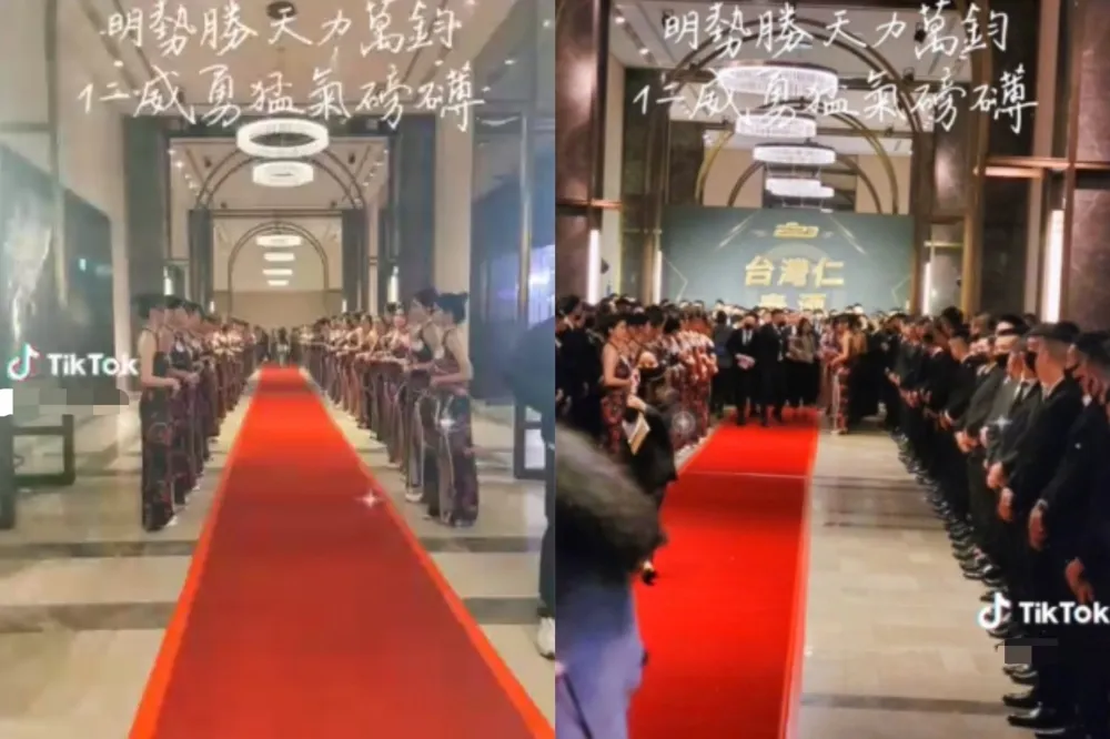 【囂張片】明仁會春酒「百名旗袍辣妹」畫面曝光　警怒：古惑仔看太多？