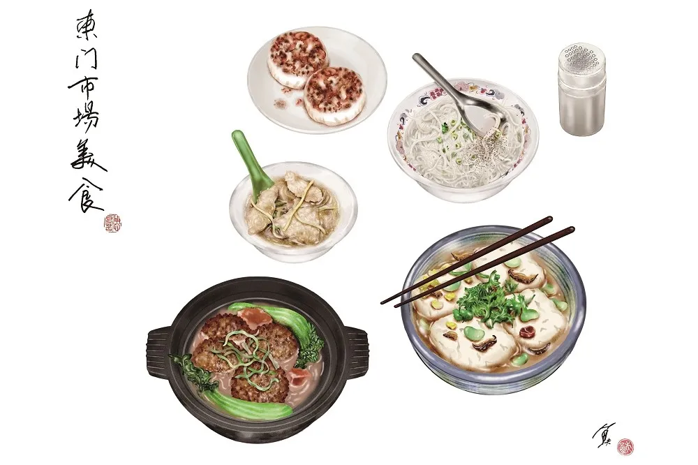 【東門市場美食地圖】除了有林青霞最愛的水餃　林志玲愛吃的米粉湯、肉鬆也在這