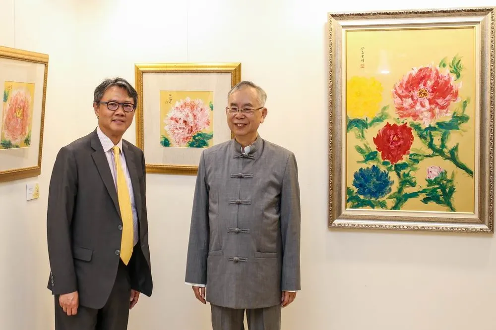 福華有福花　洪啟嵩《福貴牡丹》特展台中福華登場