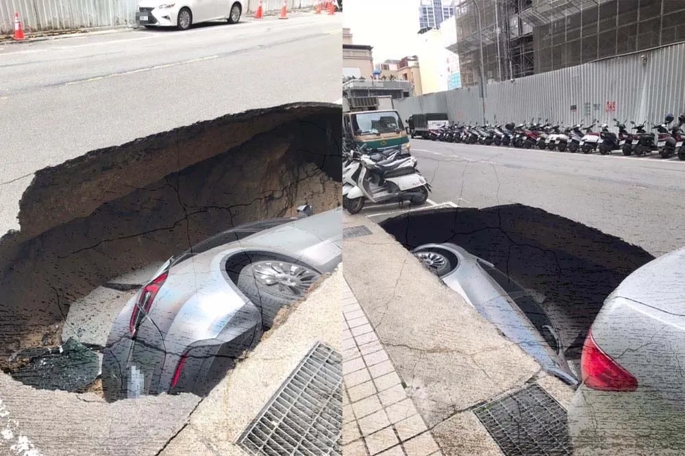 竹北「天坑」秒吞特斯拉　建商、營造商及建築師各罰3萬