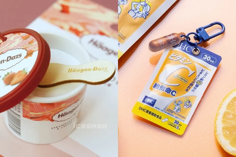 7-11 推哈根達草莓冰淇淋 icash2.0 超逼真！「DHC 維他命 C 悠遊卡」隨附迷你膠囊太可愛