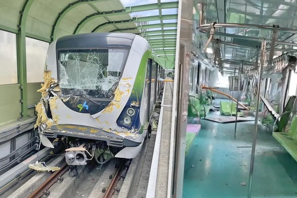 【驚悚片】台中捷運事故釀1死8傷　外師曝吊臂砸落時列車仍在站內「不懂為何還往前開」