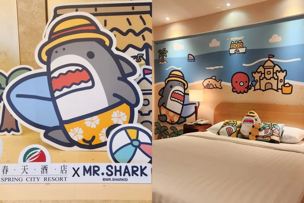 北投春天酒店推「鯊魚先生主題房」！2.5 米大公仔迎賓超可愛　泡湯享雙人日式餐 4 千有找