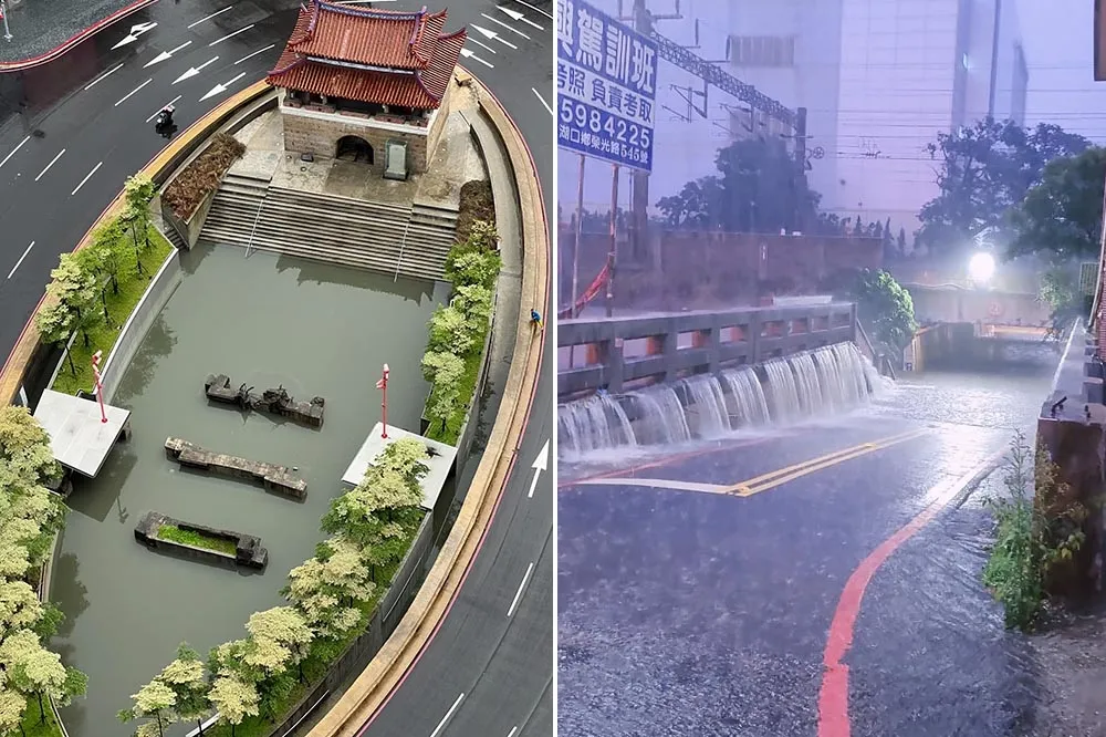 暴雨襲擊桃竹苗！新竹東門變水池　鋒面「龜速南移」中台灣要小心