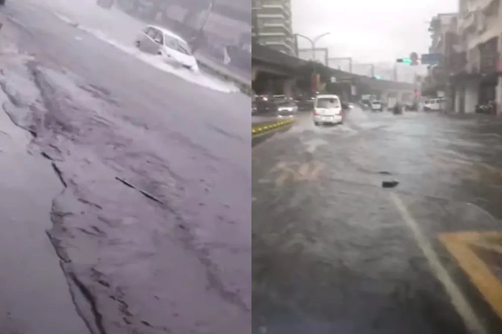 午後大雷雨突襲　汐止汽機車水中行車、舊蘇花坍方