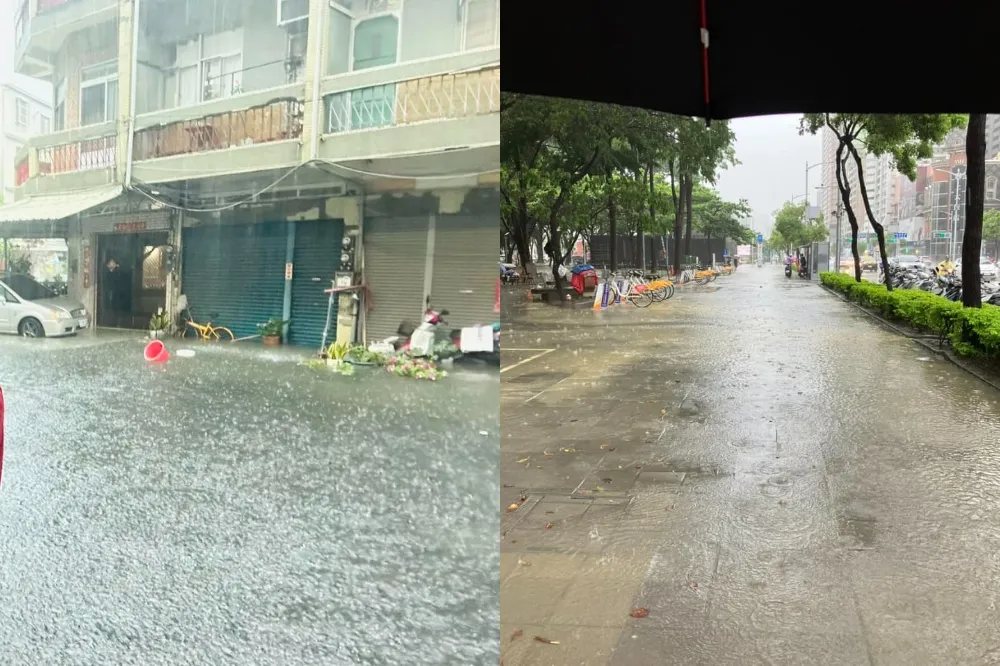 高雄雨水狂灌又淹了　市區一級警戒上班族塞車苦爆