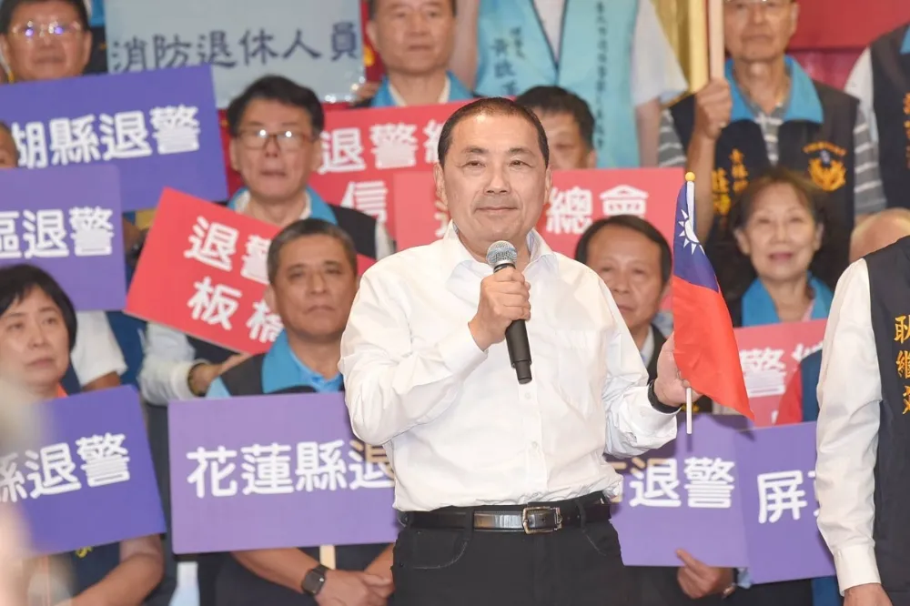 批賴清德「和平保台獨」　侯友宜向軍警闢謠稱與韓國瑜常通電話