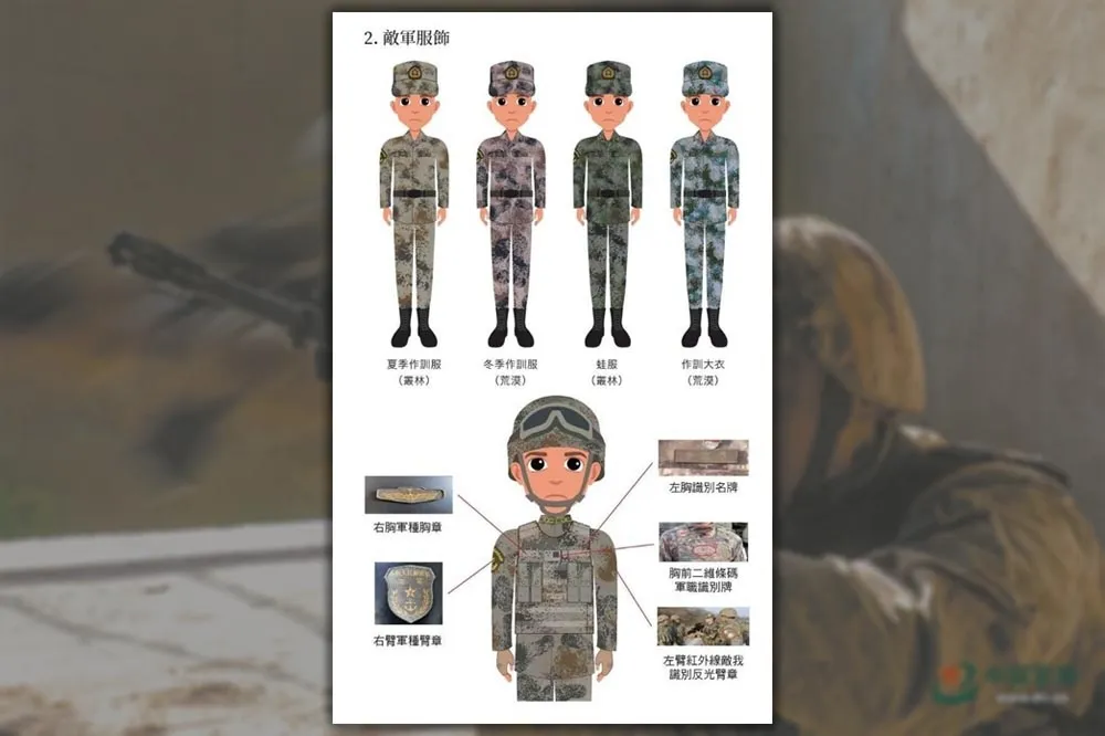 新版「全民國防應變手冊」解放軍服裝竟放舊款　國防部承認圖示有誤