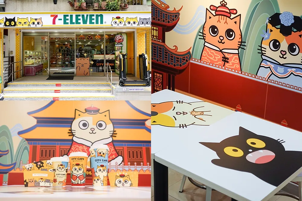 【有片】根本是主題餐廳！全台首家「7-11 黃阿瑪主題店」即日起登場　CITY CAFE 聯名杯、獨家周邊一次看　