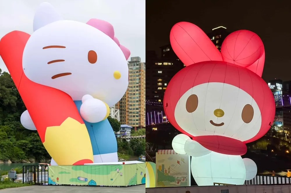 13 米 Hello Kitty 現身碧潭！「三麗鷗明星」地景藝術展可愛登場