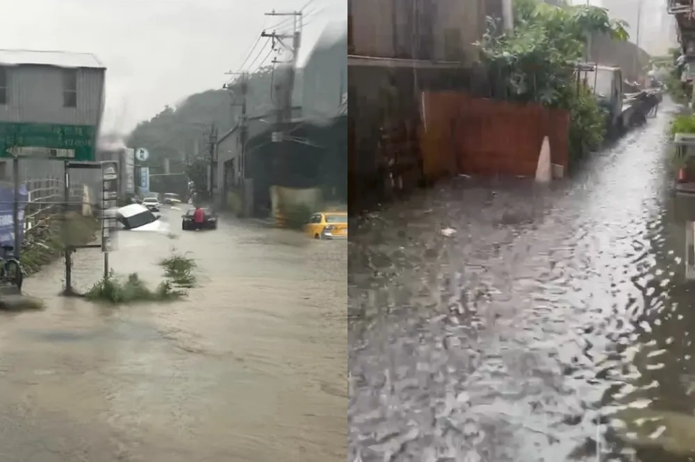 大雨狂炸雙北！新北中和傳災情　網友哀號：豔陽烤、大雨淋，什麼鬼天氣