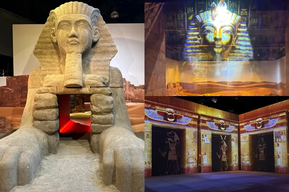 【有片】圖坦卡門特展盛大登場！浮空投影呈現木乃伊化儀式　沉浸式劇場上演古埃及文明