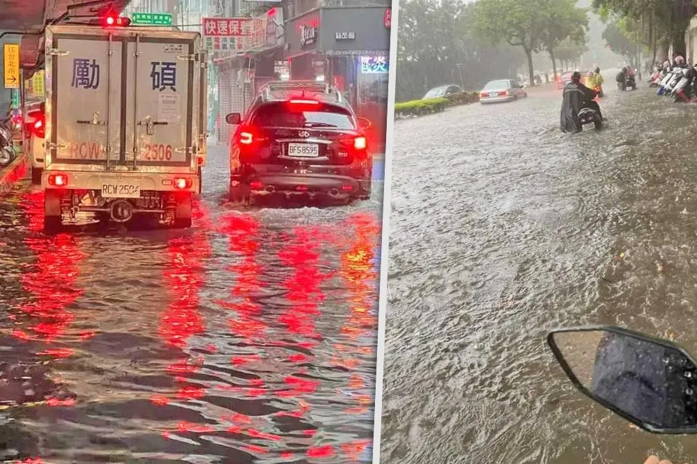 【泡水片】雨襲雙北！松山機場一度暫停起降　圓山多處淹水、花博公園也遭殃