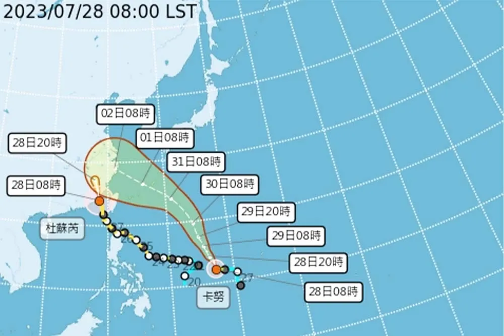 輕颱「卡努」今晨生成接棒杜蘇芮！31日位置最關鍵　可能發布海警
