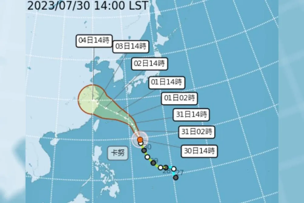 卡努增強轉中颱　「這天」最接近台灣、有可能發布海警