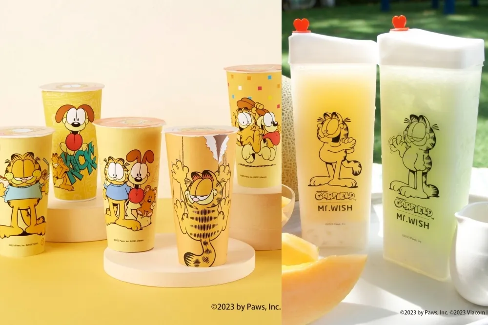 Mr.Wish ╳ 加菲貓合作推哈密瓜限定飲品　贈限量加菲貓環保罐