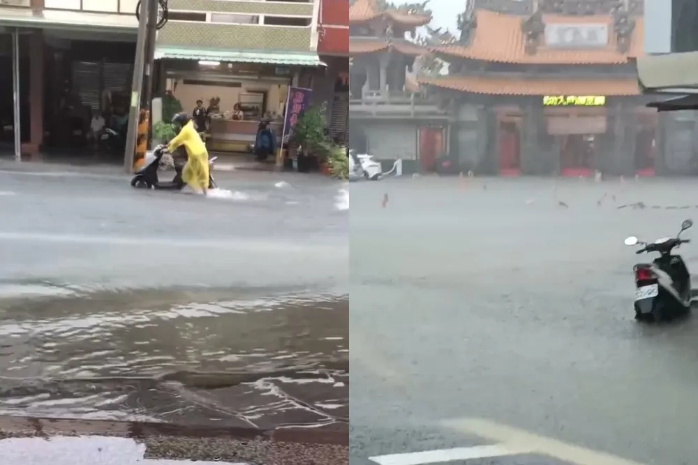 雨彈來襲！「19縣市」發布豪大雨特報　台南3小時雨量破百、已有7處淹水
